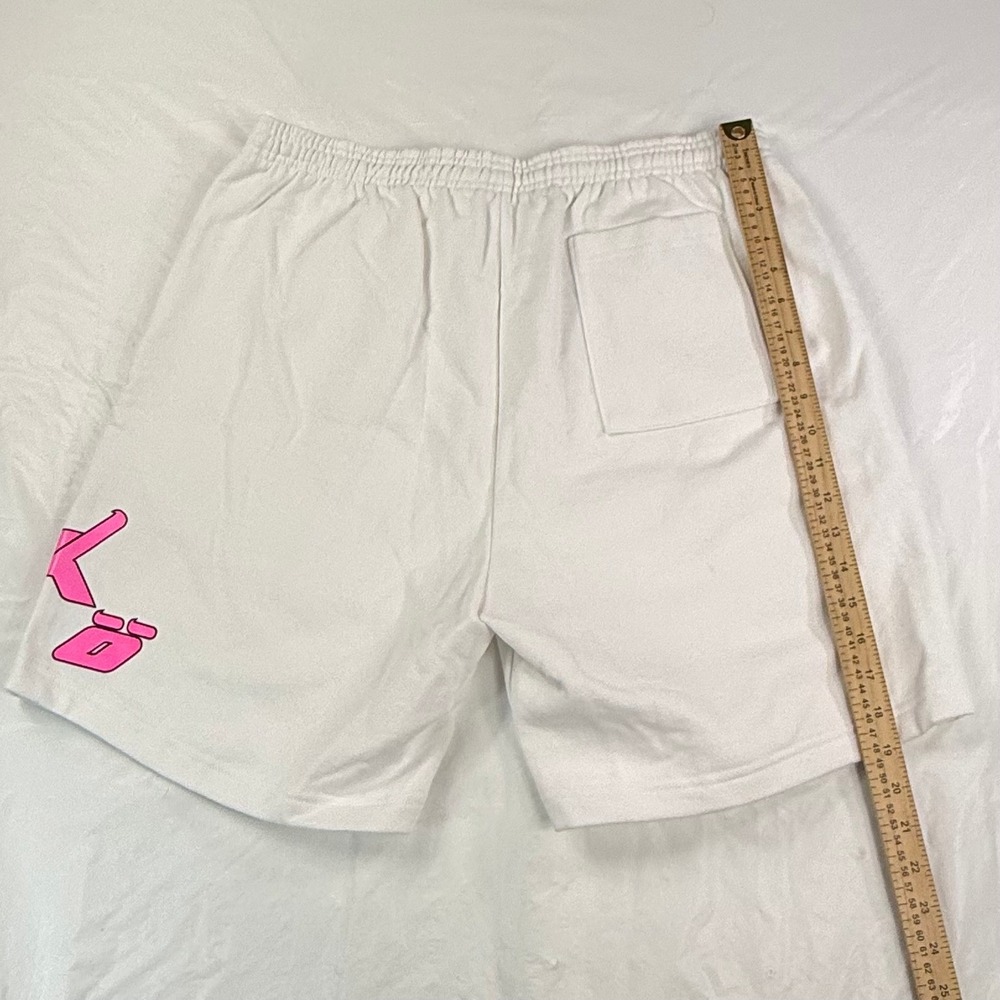 Sicko Born From Pain 375 Showroom White Pink Puff Print Sweat Shorts Mens XL - Picture 4 of 8
